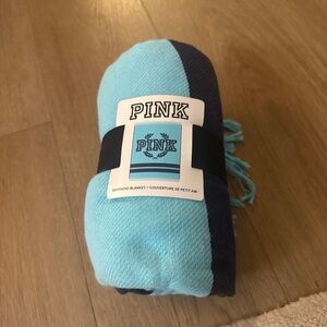 PINK Victoria's Secret Men's Blue and Navy Blanket
